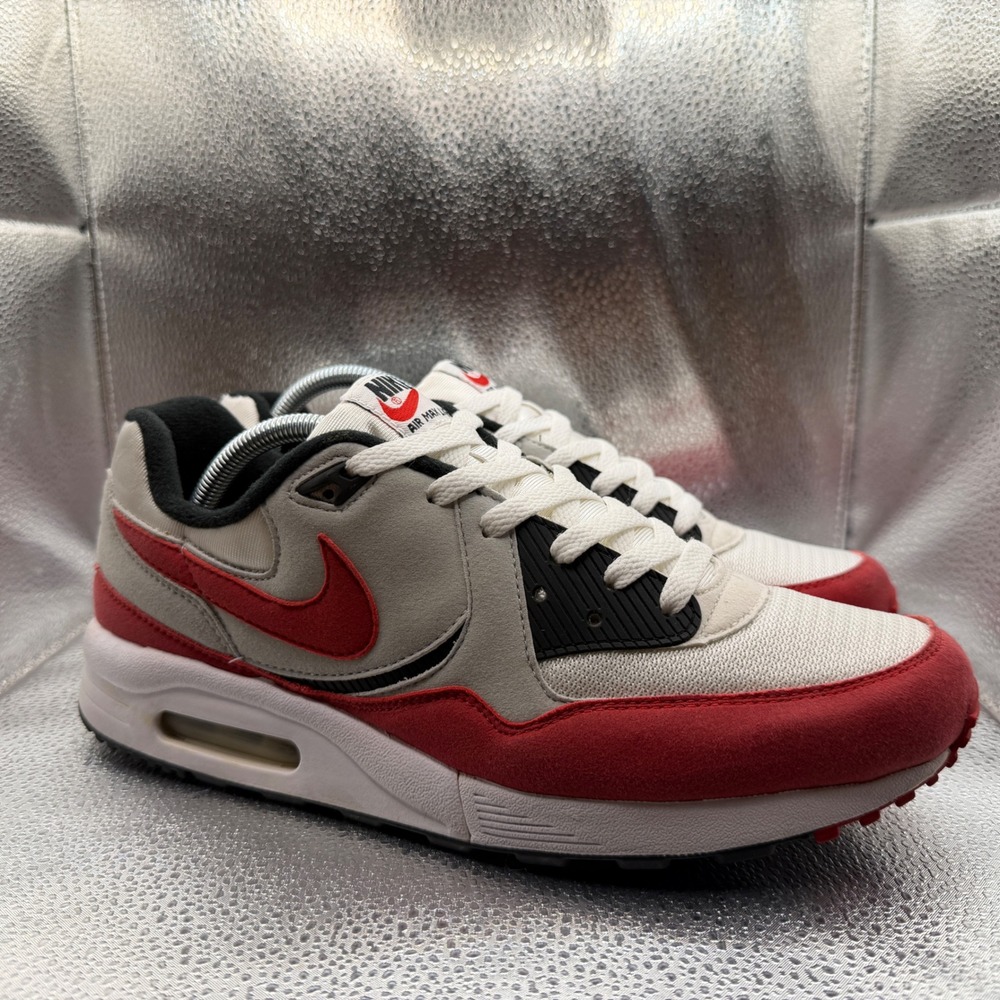 Size 10 Nike Air 1 Max 1 '86 OG Light Mens Grey Red 315827-162 Low Top Sneakers